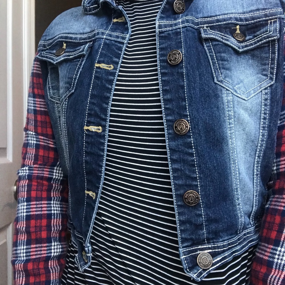 Plaid Jean Jacket